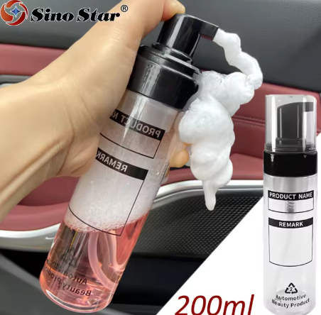 Hand pump foaming bottle for thick snow foam car washes