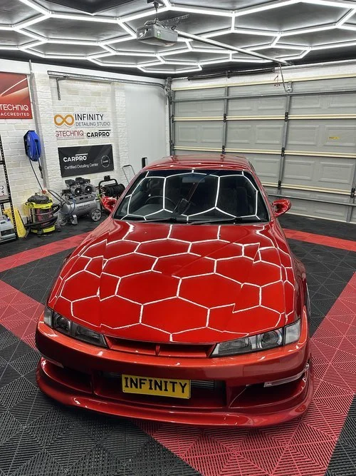 Nissan S14 in for paint correction & ceramic coating. Ceramic coated with CarPro Dquartz Pro + CarPro Professional.