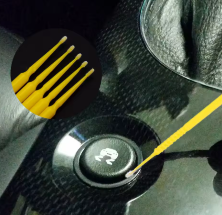 Micro brush for precise touch-up paint on car scratches