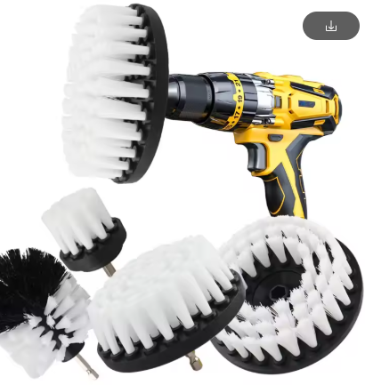 5-inch drill brush attachment for car interior and wheel cleaning