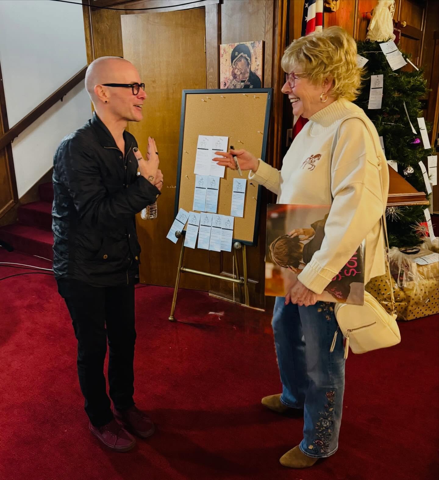 meet your heroes, friends.

incredible to see the great @lizdyer (@realmamabears) at the tour stop in dallas last night. what a giant she is. so deeply grateful for her work and witness.