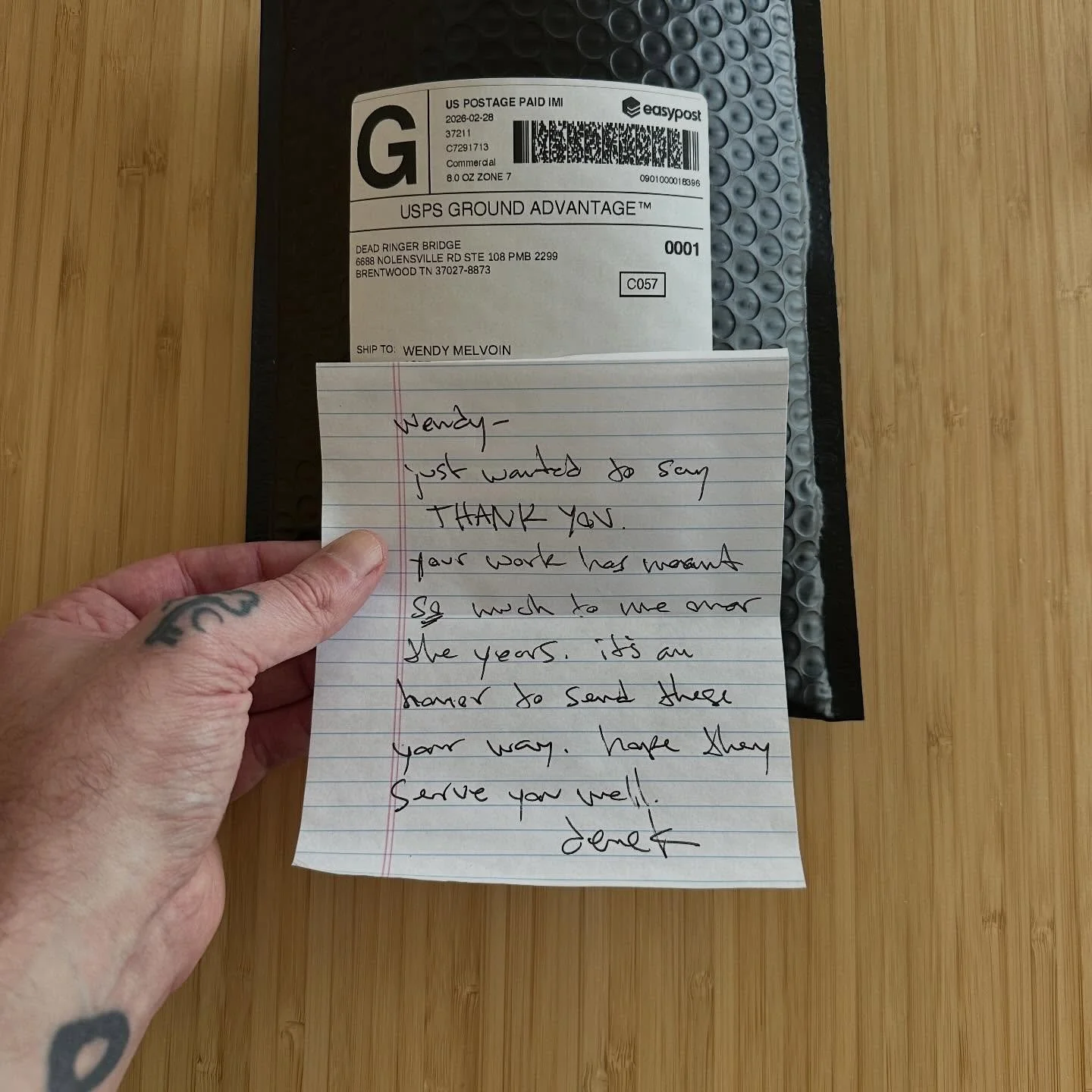 it&rsquo;s a wild thing to grow up inspired by someone&rsquo;s playing&hellip;

and then years later, get to send them something you made.

the creative life is long. you just never know where the threads will come together.

feeling very grateful to