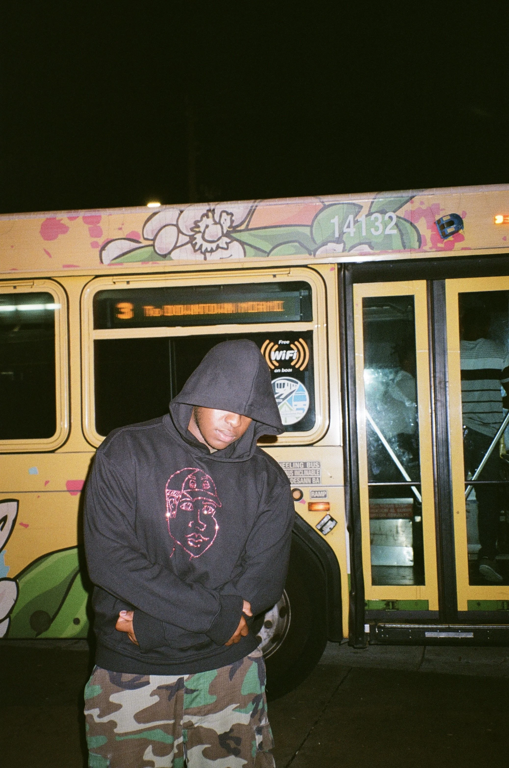 Pink Genuine Face Hoodie
