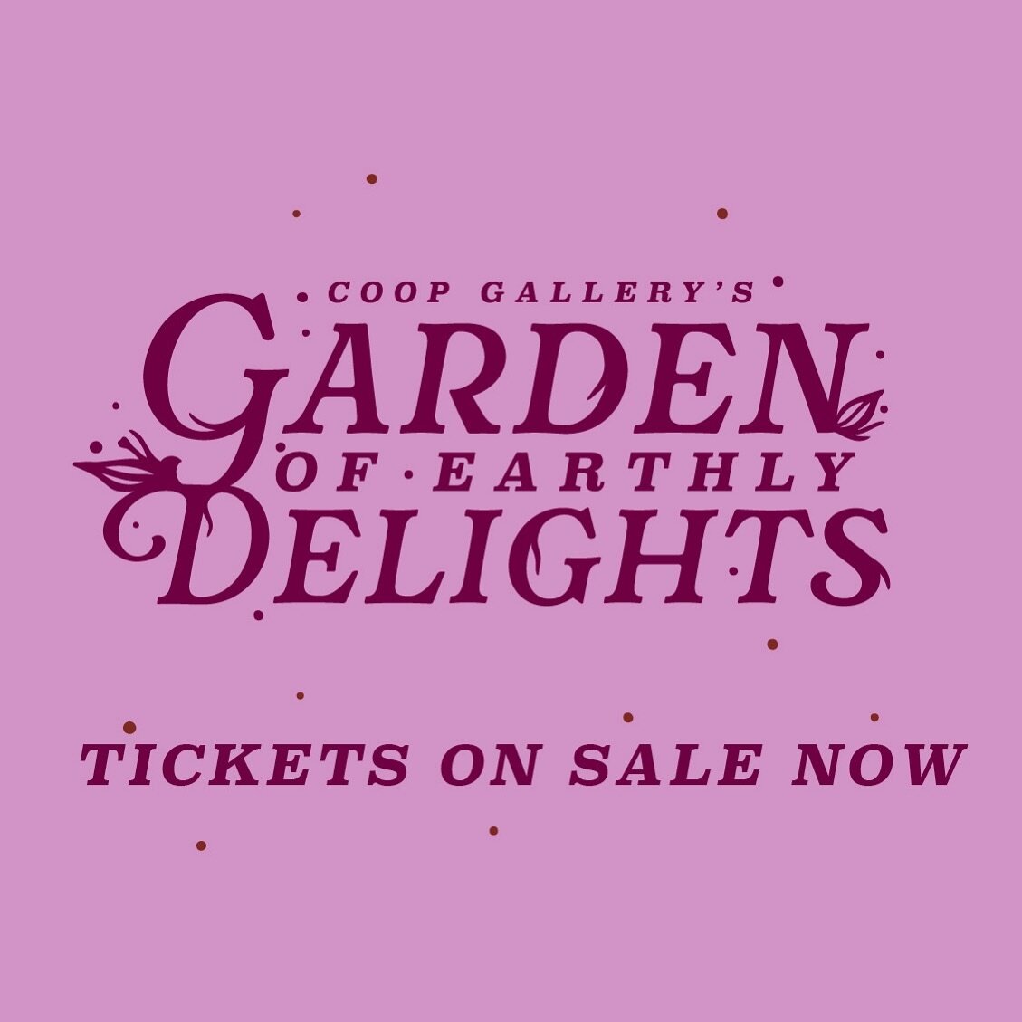 The time is now! Every dollar raised at our Garden of Earthly Delights goes directly to Tennessee artists! Join us May 3rd for a special performance from @gardeningnotarchitecture, spinning from DJ Raiden (@clarence.edward), art making with some of o