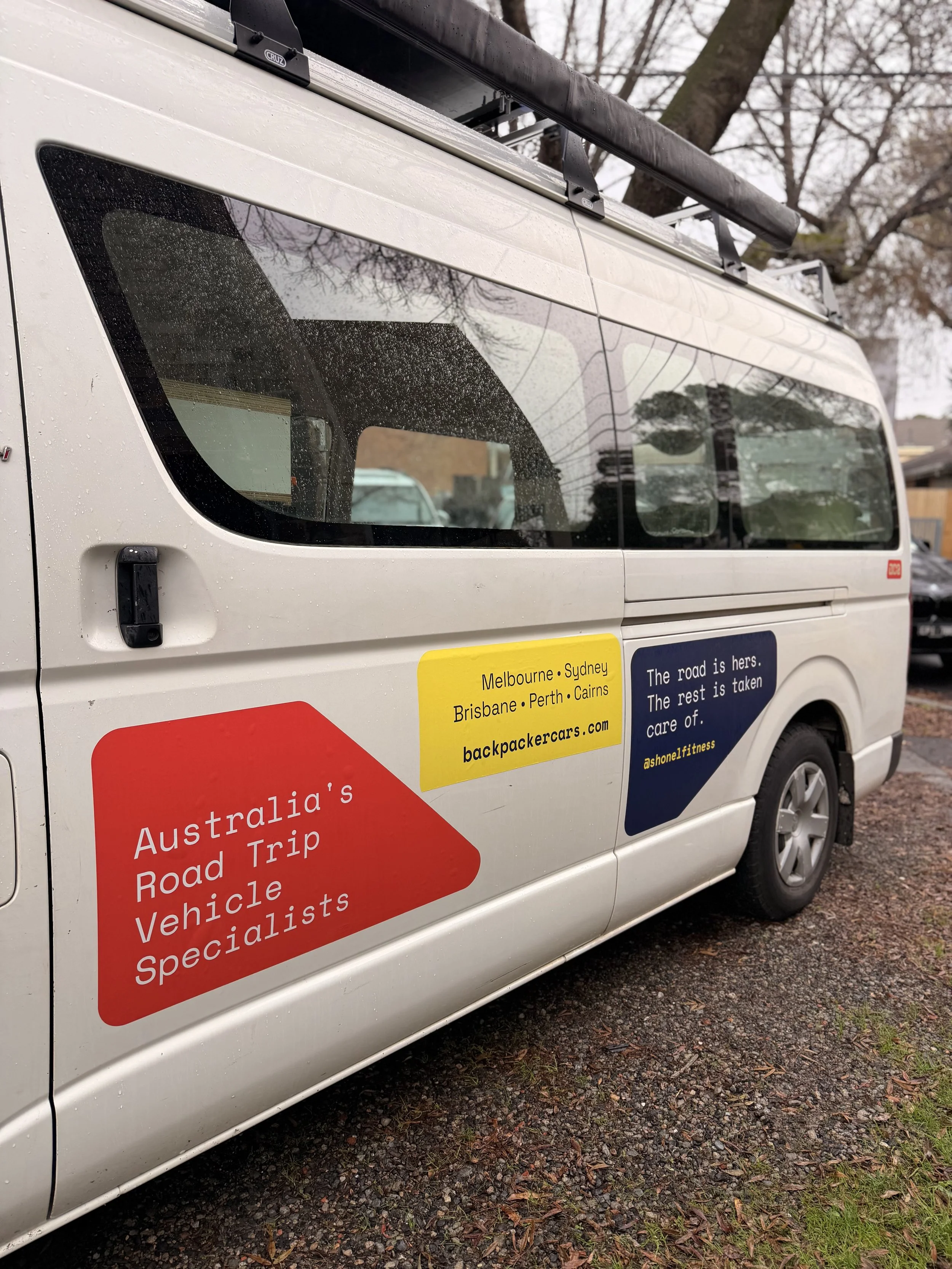 Bca logos on the van