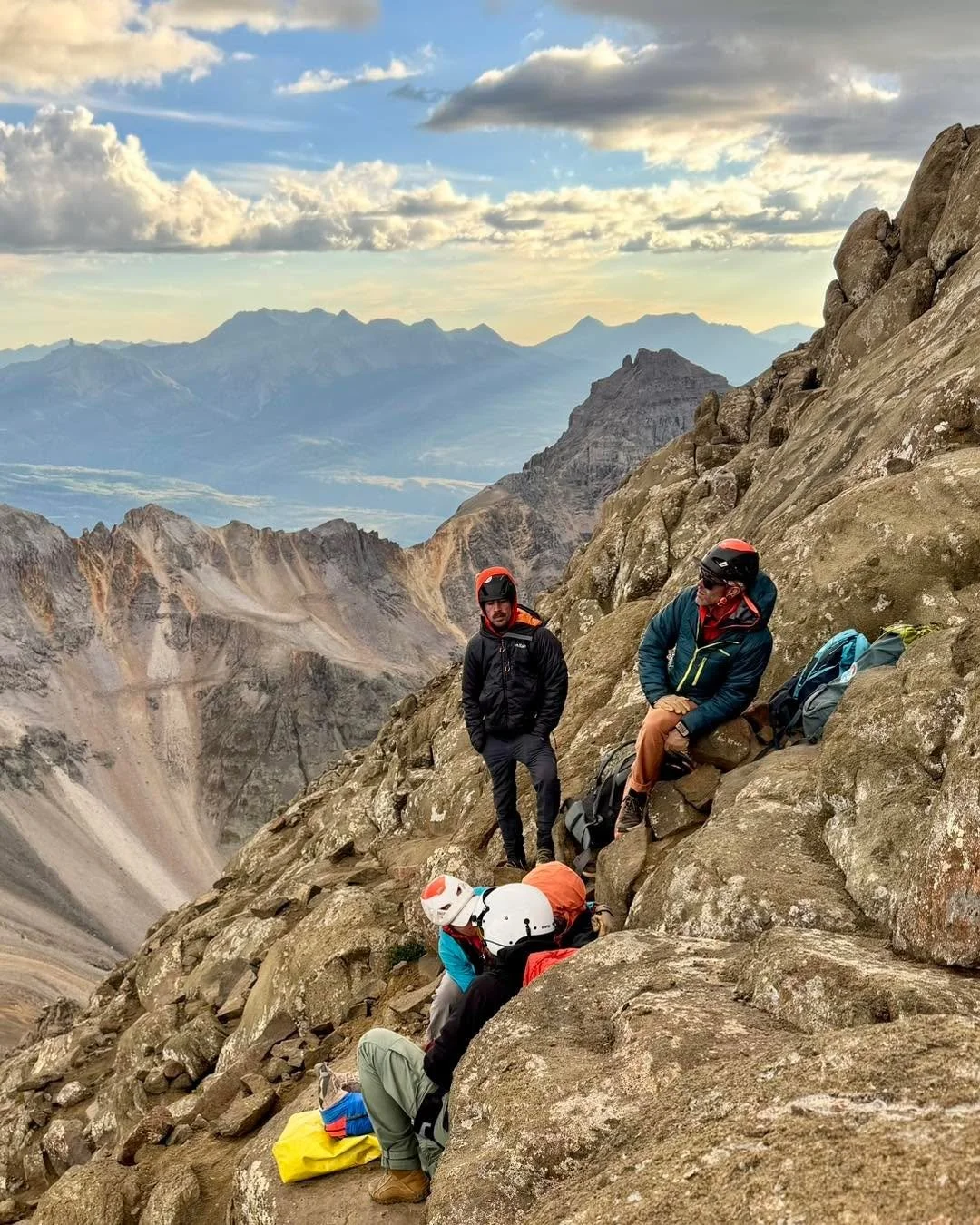 On September 5th a hiker fell from the top of Mt. Sneffels and injured their lower leg.  OMRT mobilized a hasty team with medical and hypohermia gear, along with a helicopter signal kit.  The initial field team accessed the hiker while a second team 