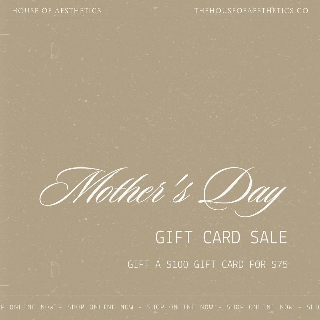 Give Mom the gift of timeless beauty this Mother&rsquo;s Day! ✨ Spoil her with our special gift card sale - limited time offer! 

Gift cards are available to purchase online via our website and booking portal. *limit of two per client 🤍

#MothersDay