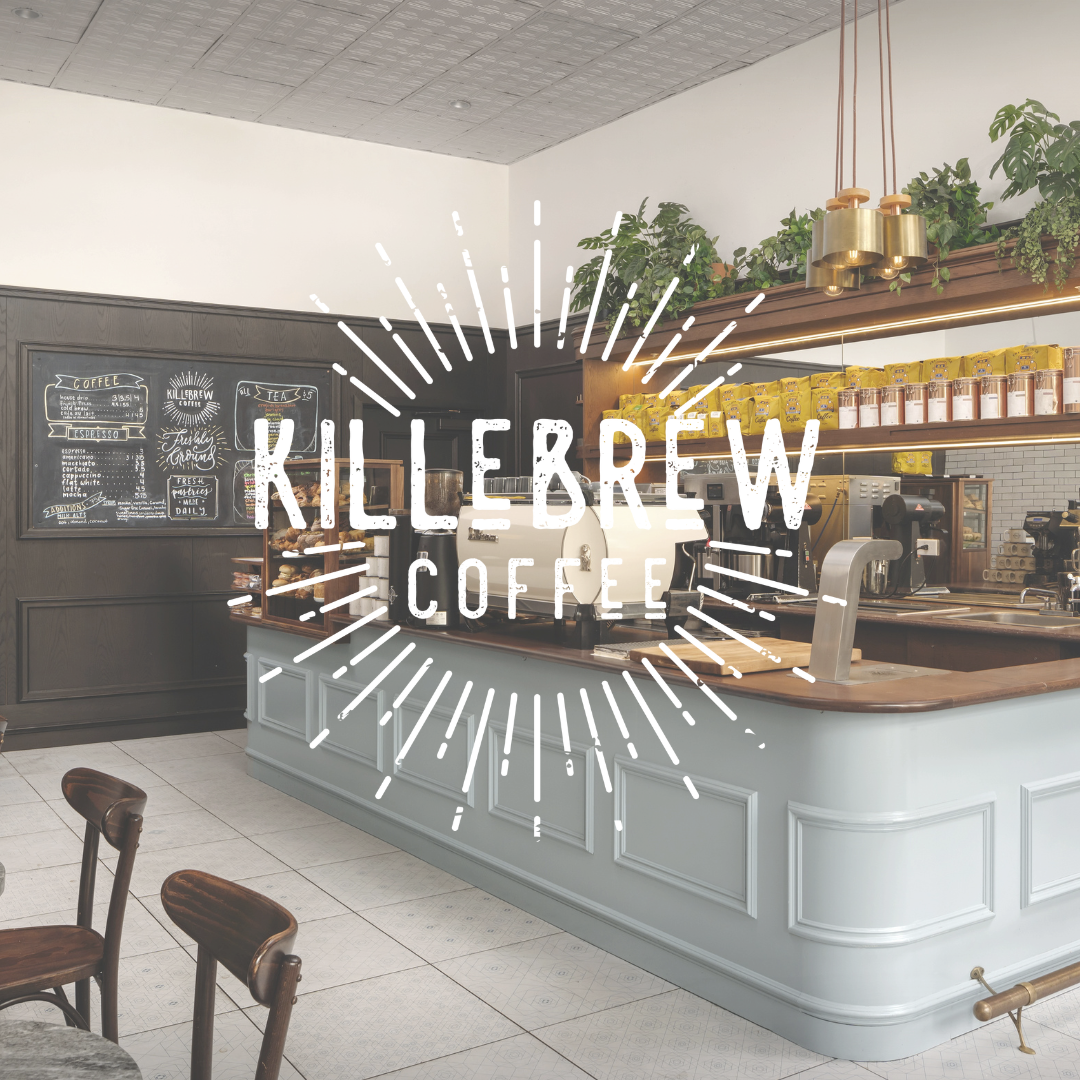 Killebrew Coffee interior with logo