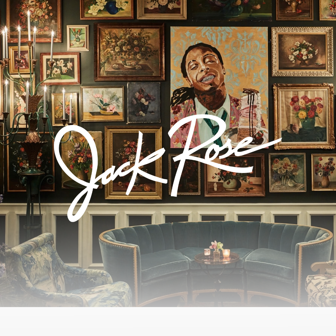 Jack Rose Lounge in New Orleans with restaurant logo