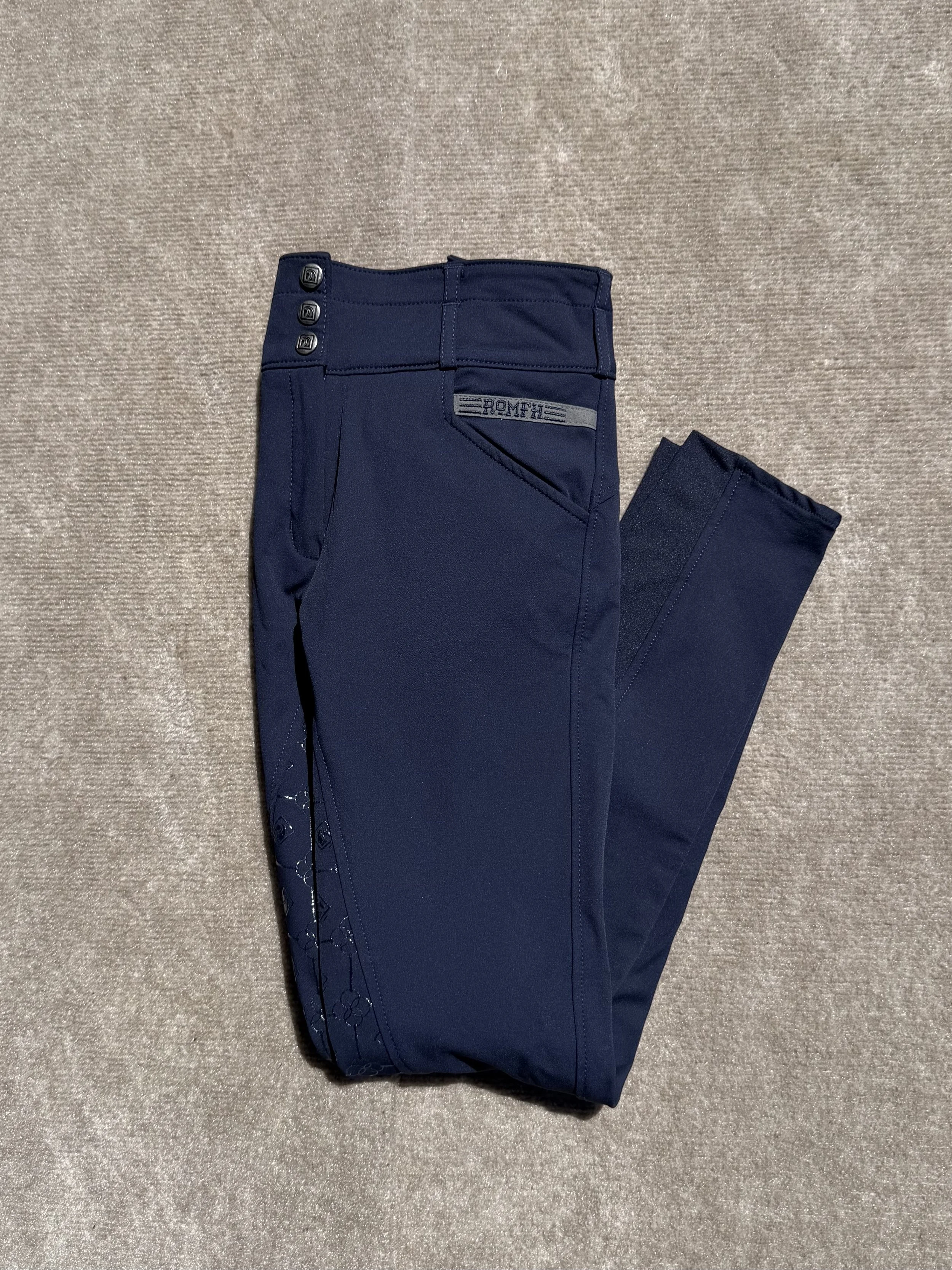 Romfh® Isabella Silicone Full-Grip Breech Navy Blue- Size 28L