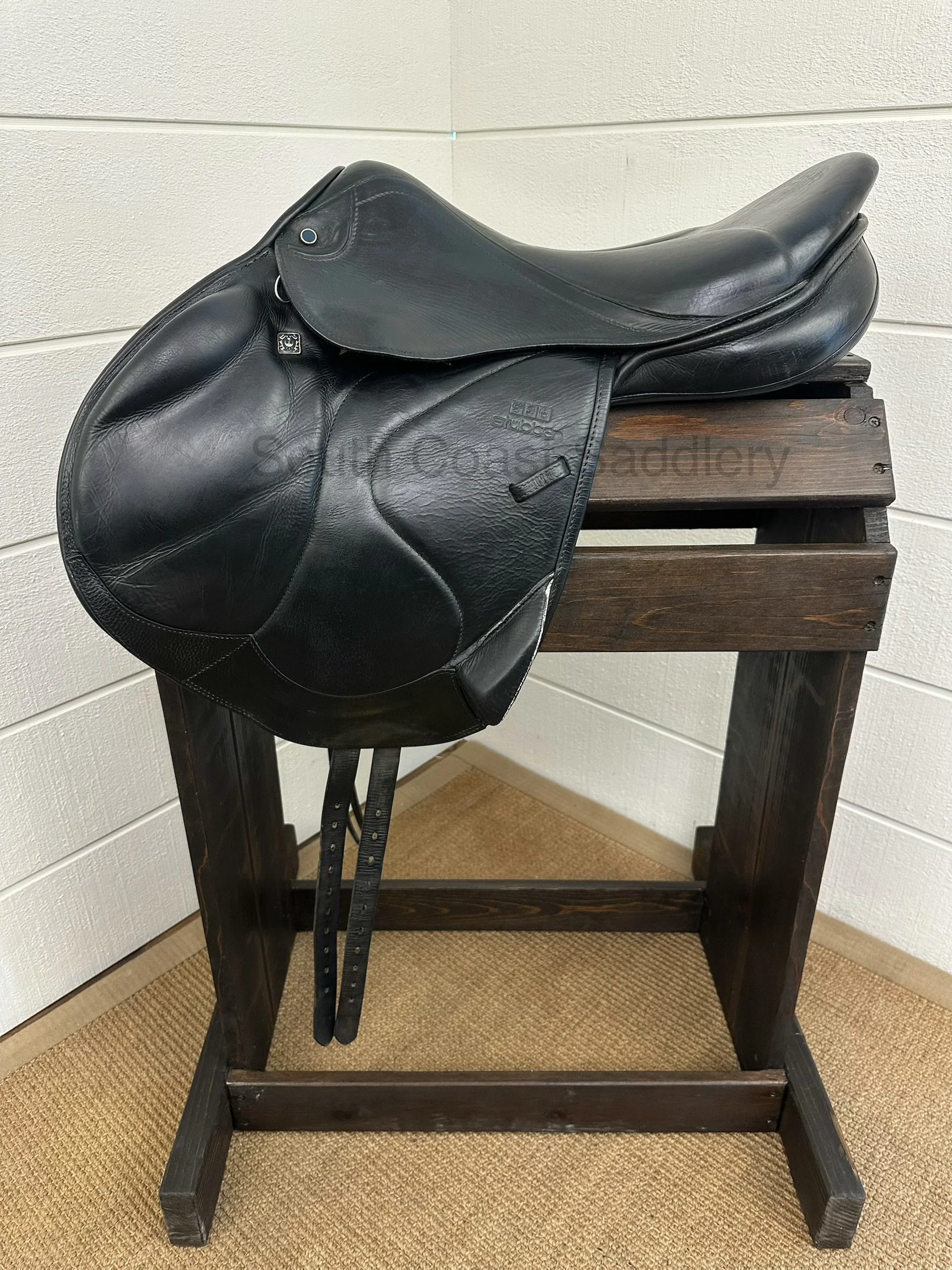 17.5" Stubben Optimum Deluxe Monoflap - 28cm - Black - 2018