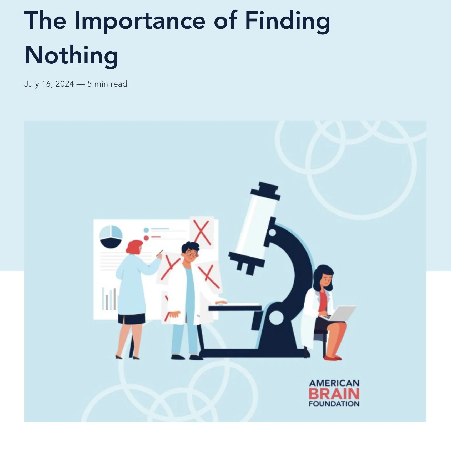 The American Brain Foundation blog posts