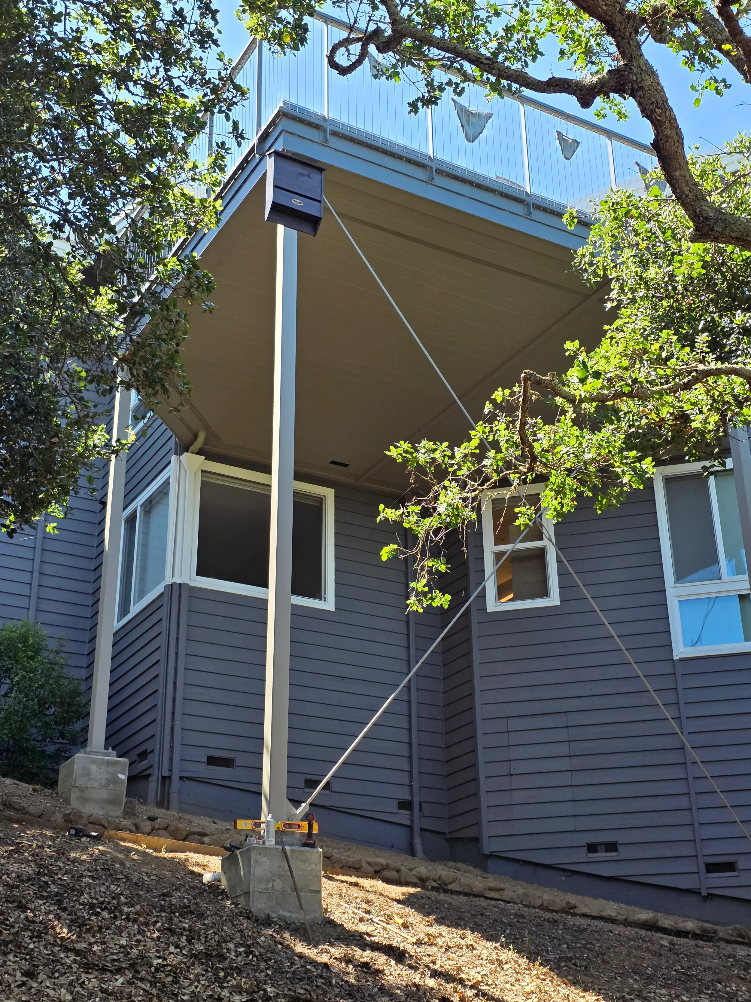 Bat House installed on house