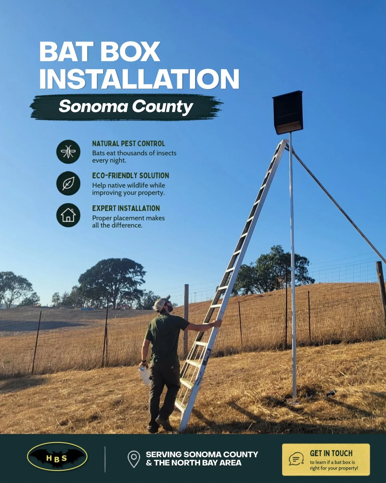 Did you know bats can eat hundreds to thousands of insects in a single night? 🦇

We recently installed this bat box to provide safe habitat for local bats and support a healthy ecosystem.

Would you add a bat box to your property?