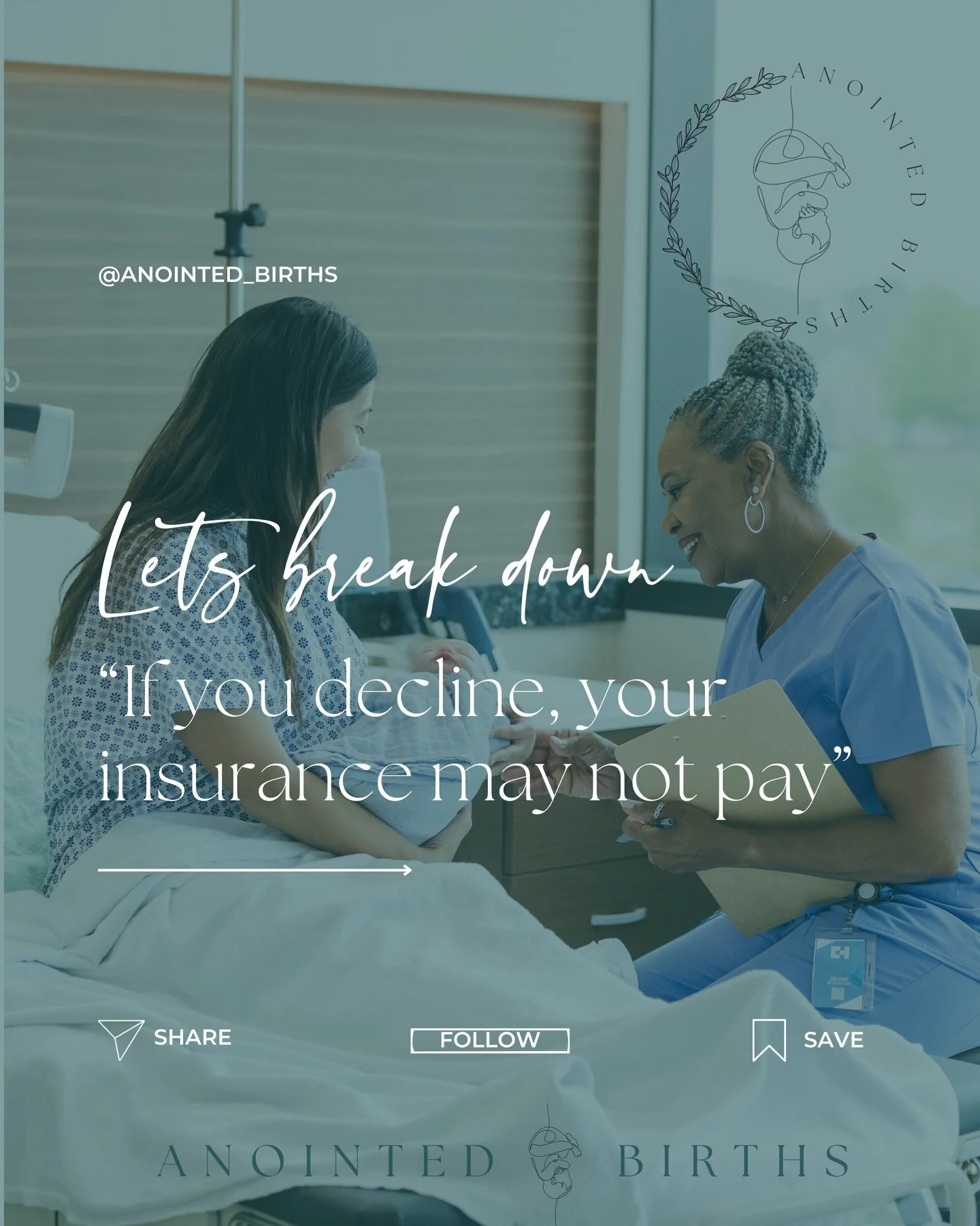 Lately, my team and I have been running into the same situation over and over in hospital births&hellip;

Expecting mothers are being told,
&ldquo;If you decline this, your insurance might not pay.&rdquo;

Talk about fear mongering. Talk about manipu