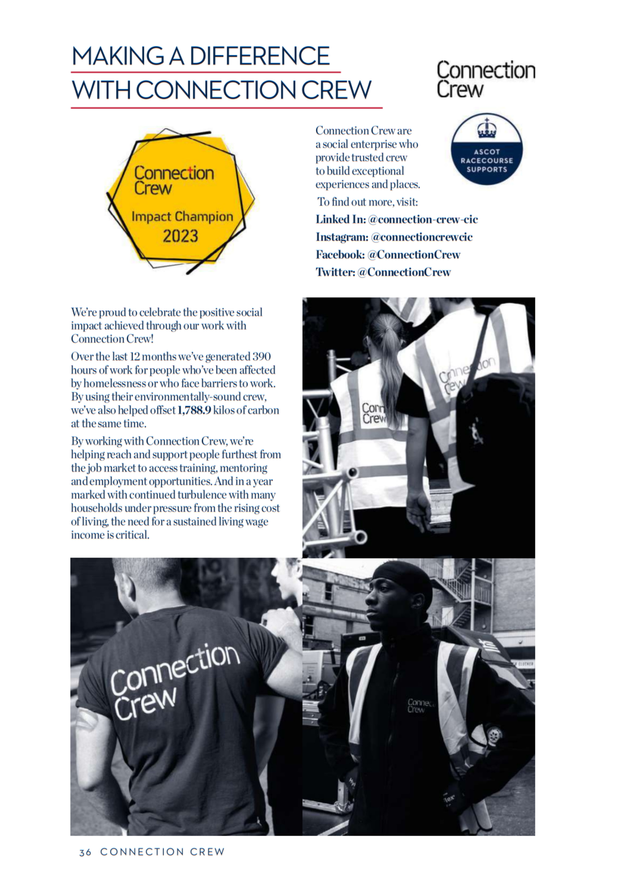 Connection Crew Our Work — Connection Crew
