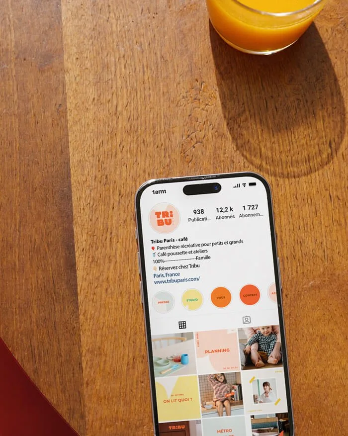 Compte Instagram café poussette Tribu Paris