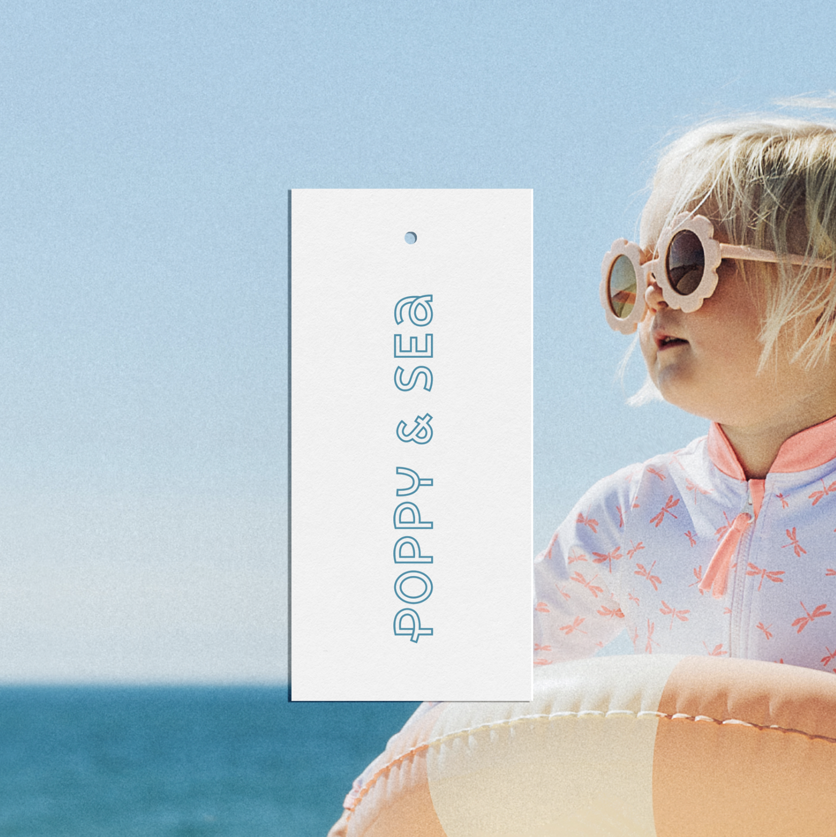 Étiquette collection maillots de bain enfant Poppy and Sea