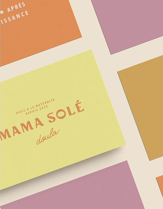 Carte de visite Mama Solé pour Laetitia sage-femme