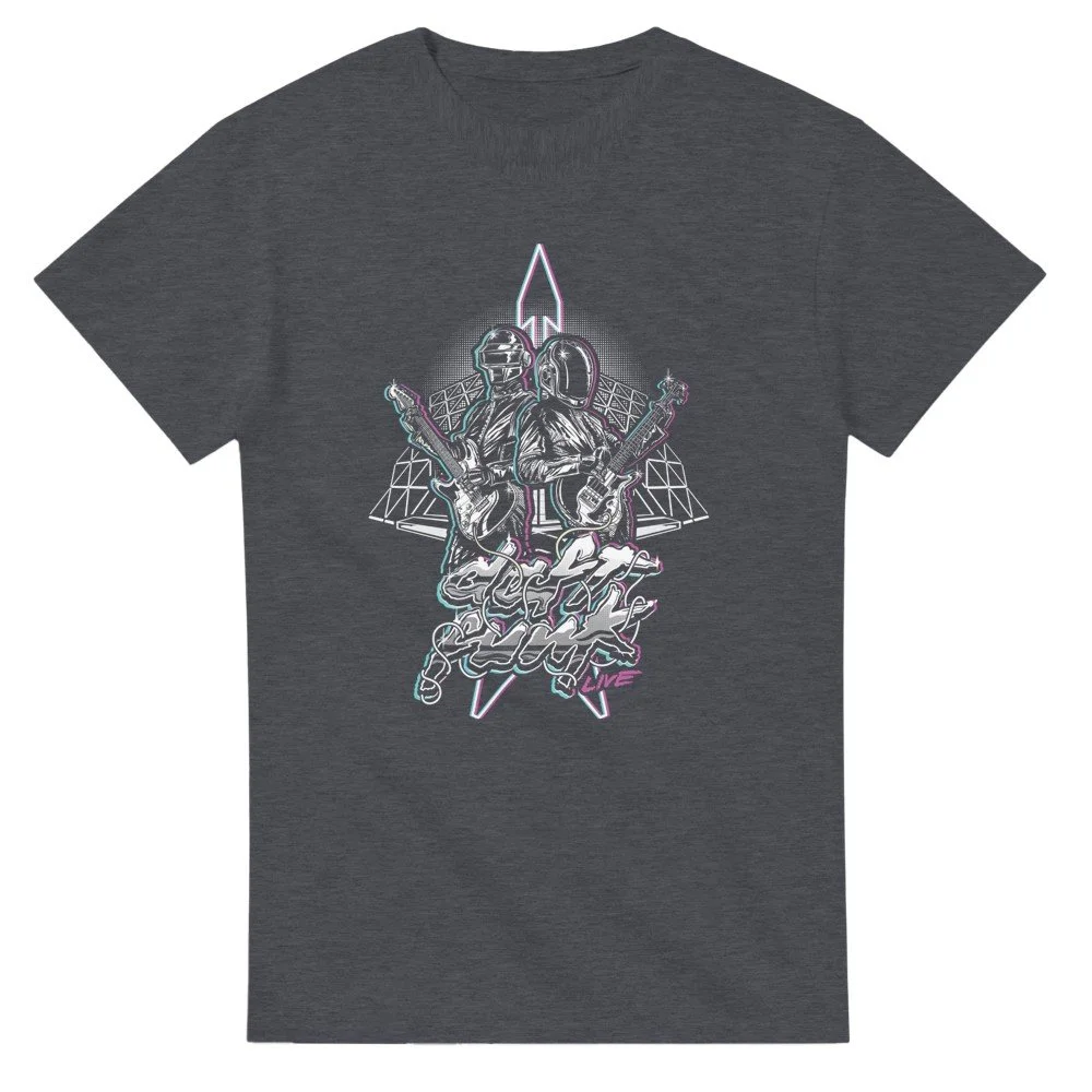 Daft Funk Live Print Heavyweight Unisex Crewneck T-shirt | Gildan® 5000