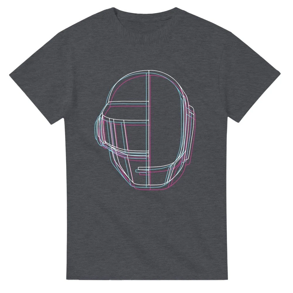 3D Daft Funk Colour Logo Heavyweight Unisex Crewneck T-shirt | Gildan® 5000