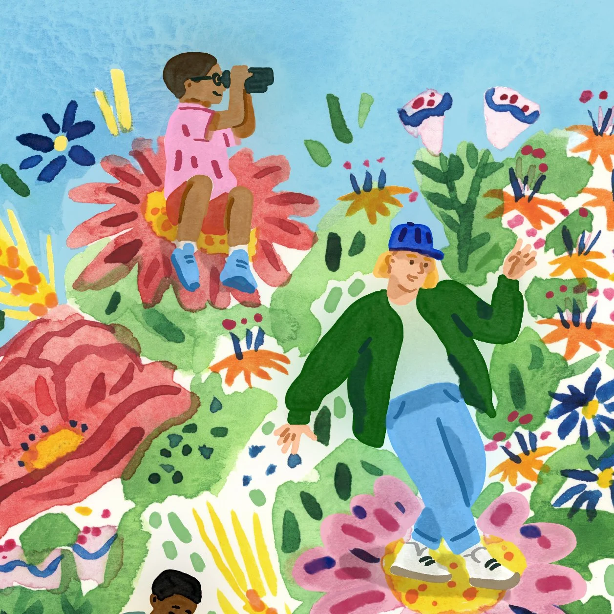 L'enfant bleu - carte de voeux