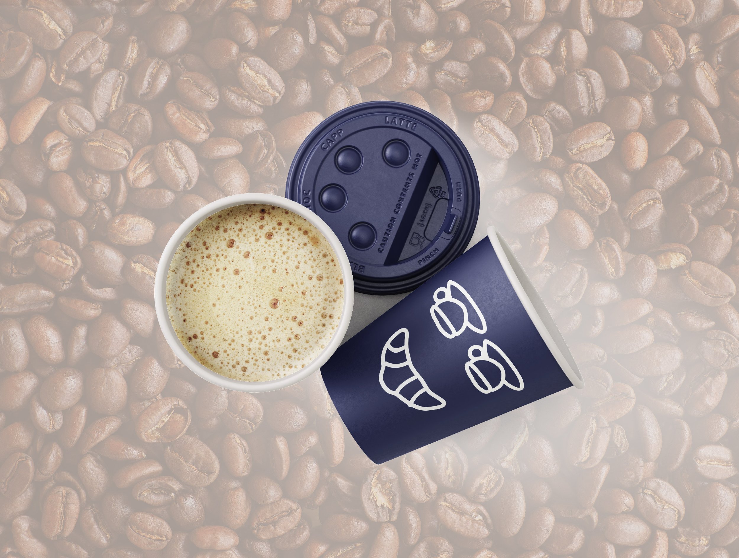 A coffee cup design made by Studio Steenkamer. This is a perfect way to see how to use brand identity in other aspects than just your logo. We create a brand identity that matches your values and is more than just a logo.