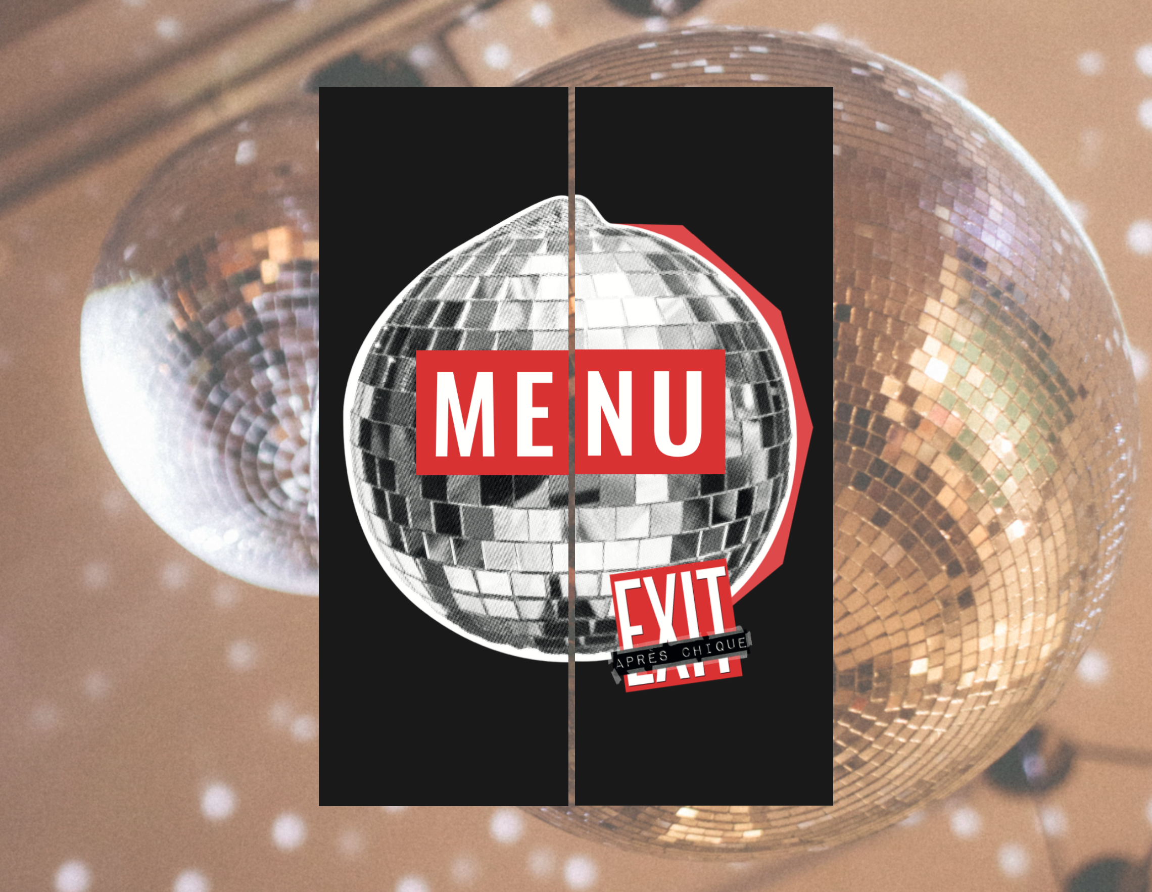Menu kaart design voor een restaurant in Amsterdam. Grafische vormgever voor opmaak menukaart in haarlem. Studio Steenkamer ontwerpt een menukaart voor Cafe Exit Amsterdam. Menukaart ontwerp