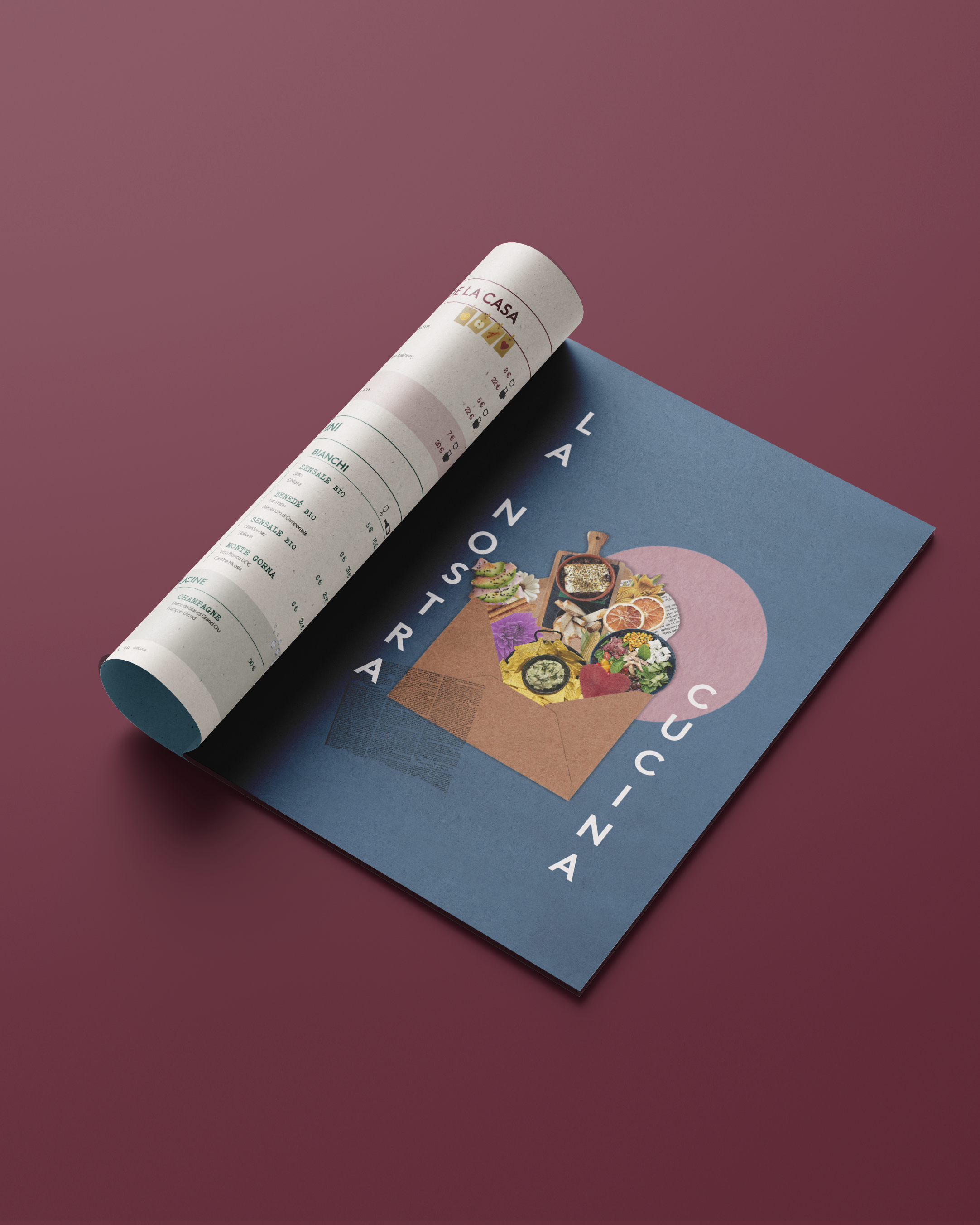 Interior page of the menu