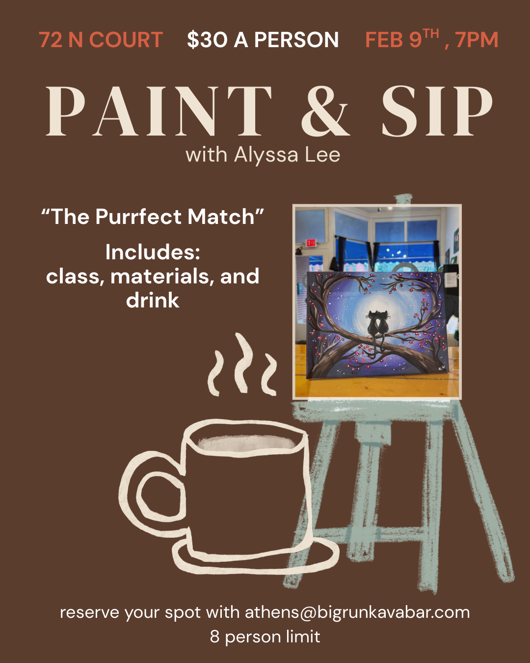 Paint & Sip w/ Alyssa Lee (The Purrfect Match)