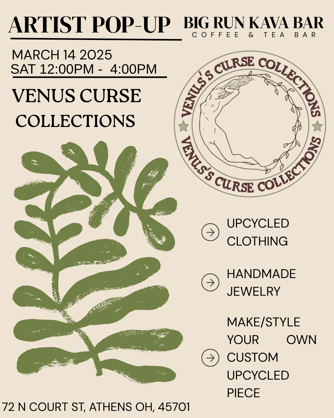 Artist Pop-Up featuring Venus Curse Collections