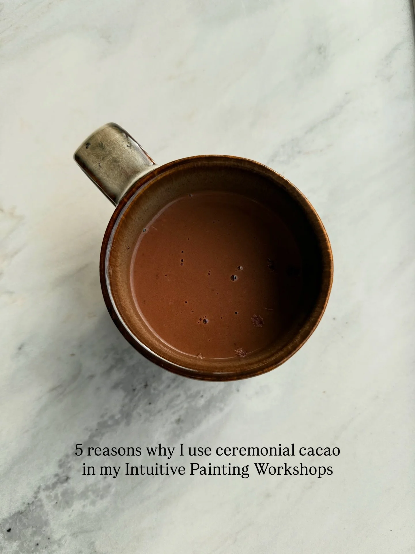 In my workshops, ceremonial cacao is key: it opens the door to deeper feelings, meaningful connections &amp; creative expression ☕️🤍