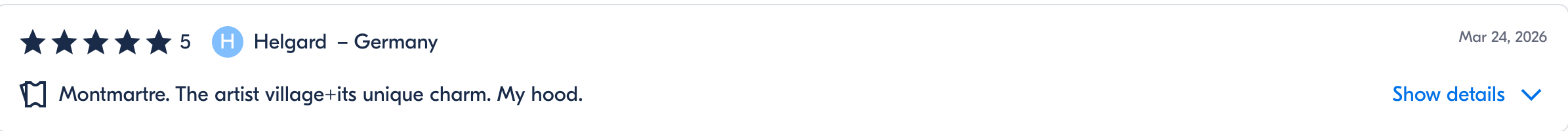 Review of Helgard, a music venue in Germany, mentioning Montmartre and the artist village.