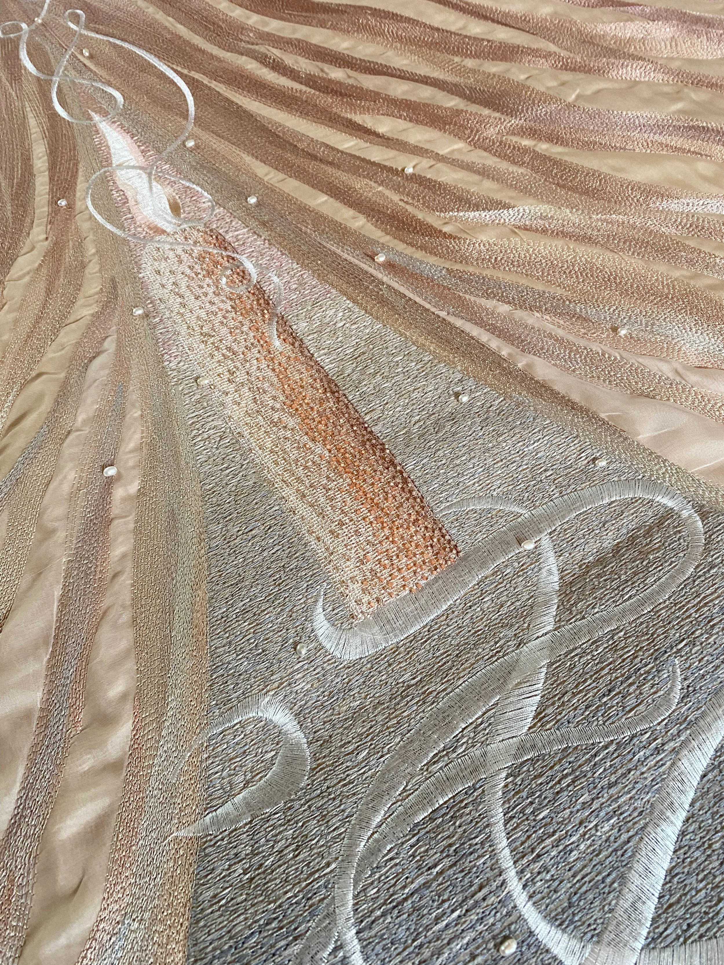 Charlotte Edey embroidered wall hanging