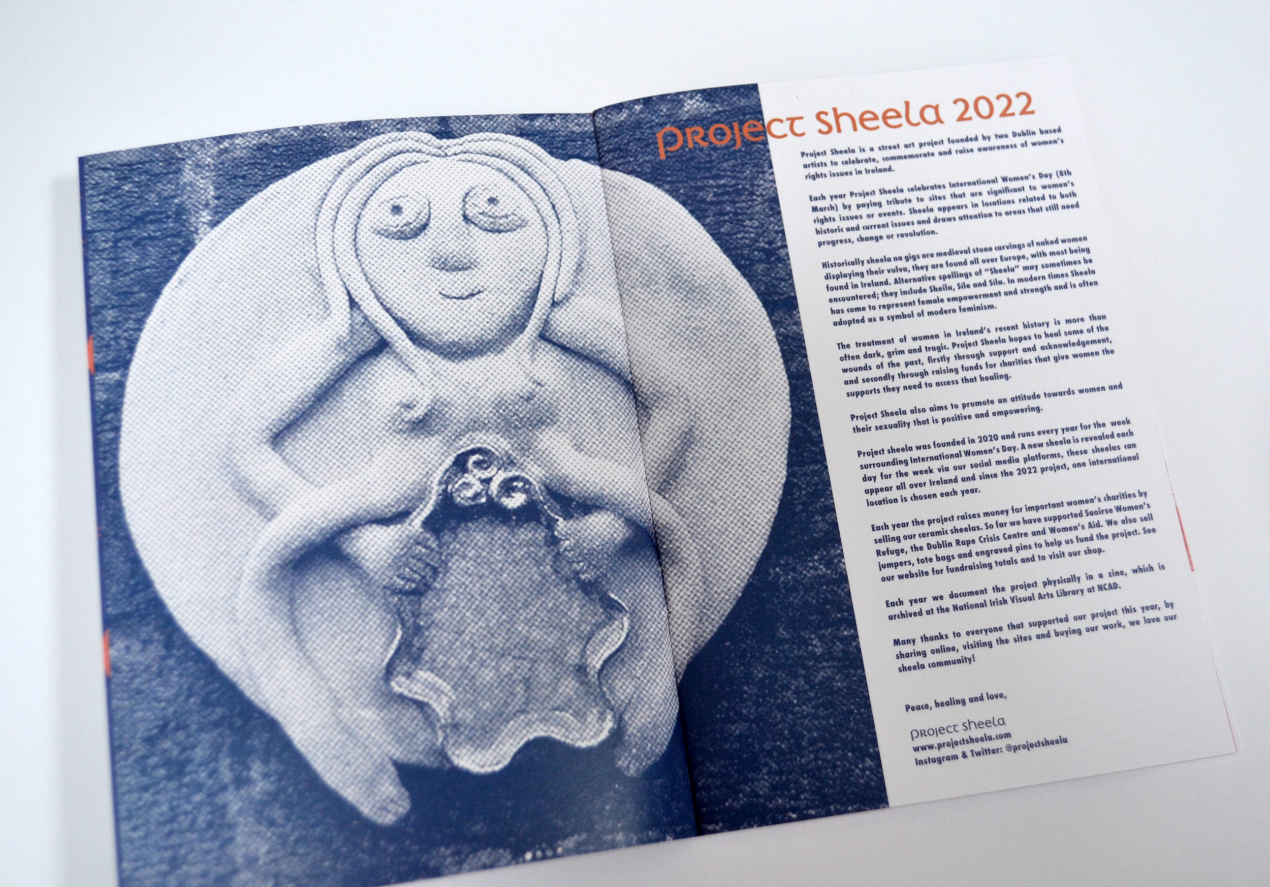 PS Zine 2023, Digital Print, 30 made. Documents all sheelas & locations from 2023.