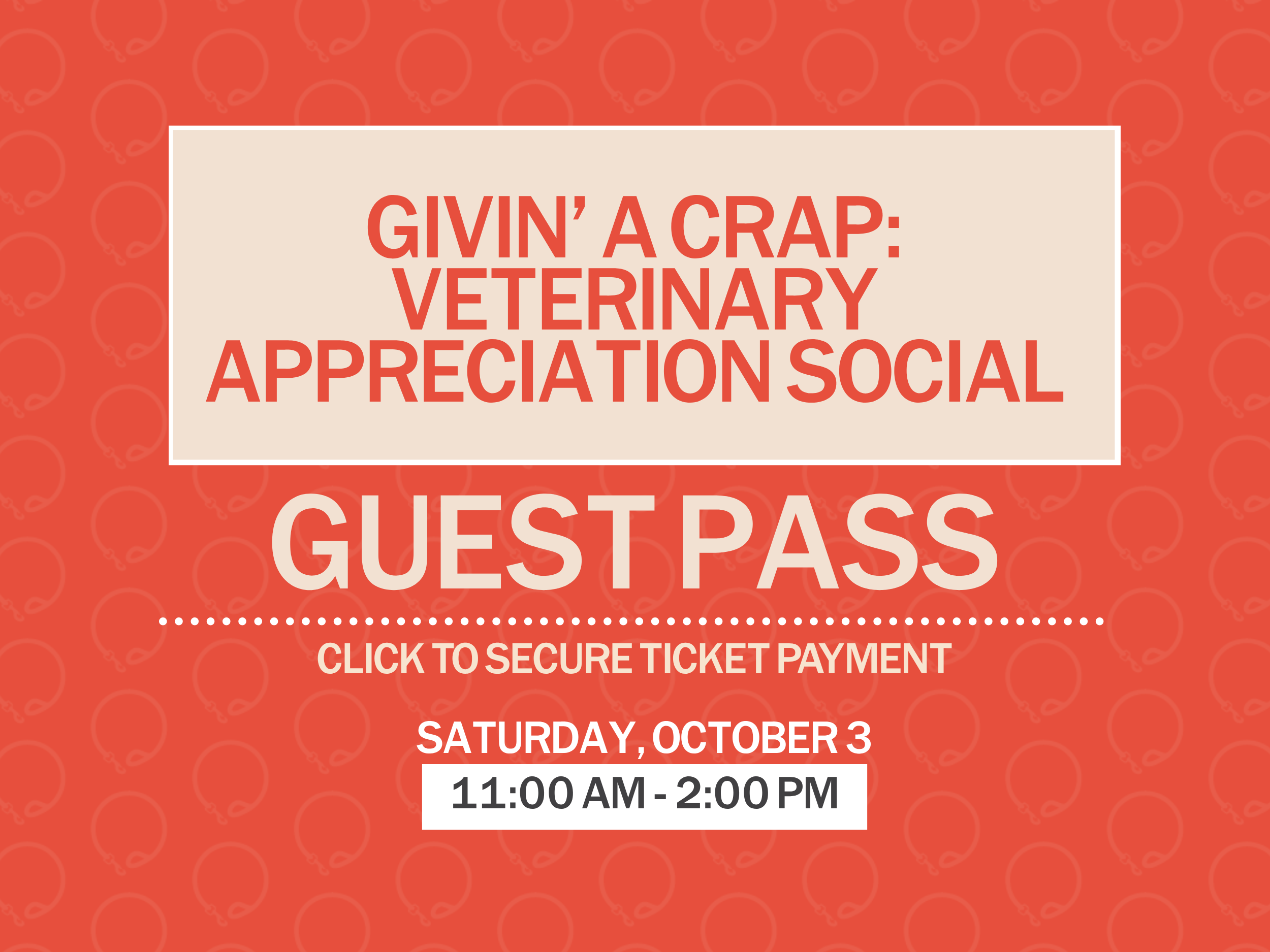 Givin’ A Crap: Veterinary Appreciation Social
