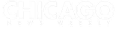 Logo of Chicago News Weekly with white text on black background.