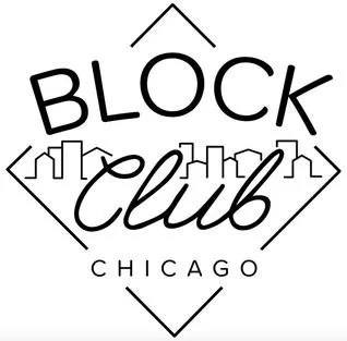 Logo for Block Club Chicago featuring stylized text and city skyline