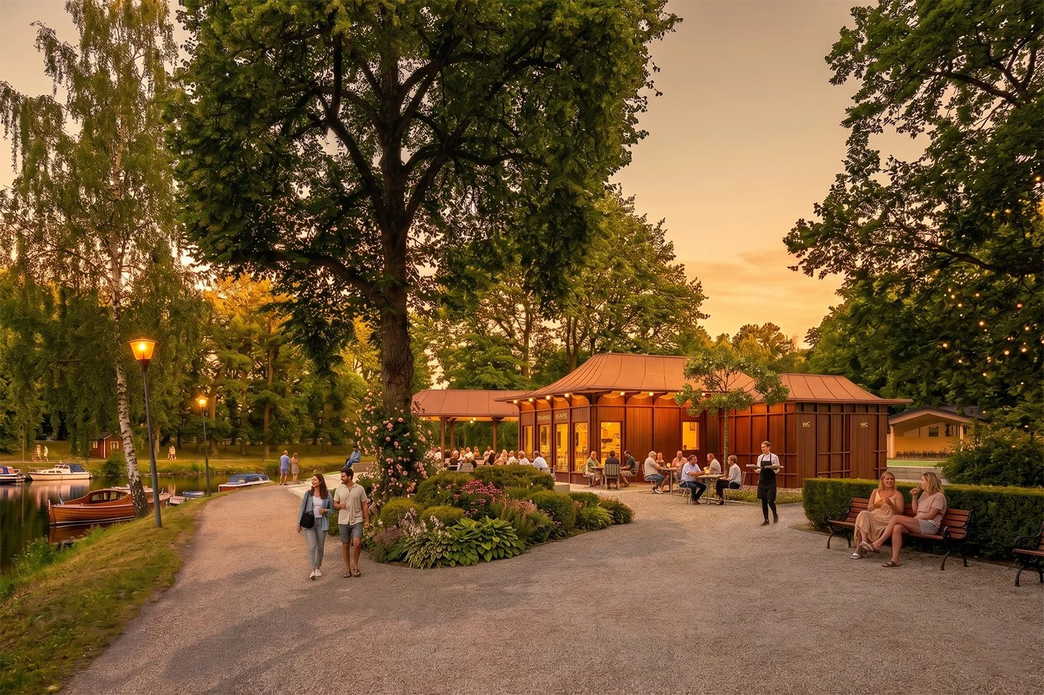 Tävling om Cafépaviljong i Örebro Stadspark. Vårt bidrag, mellan å och park!