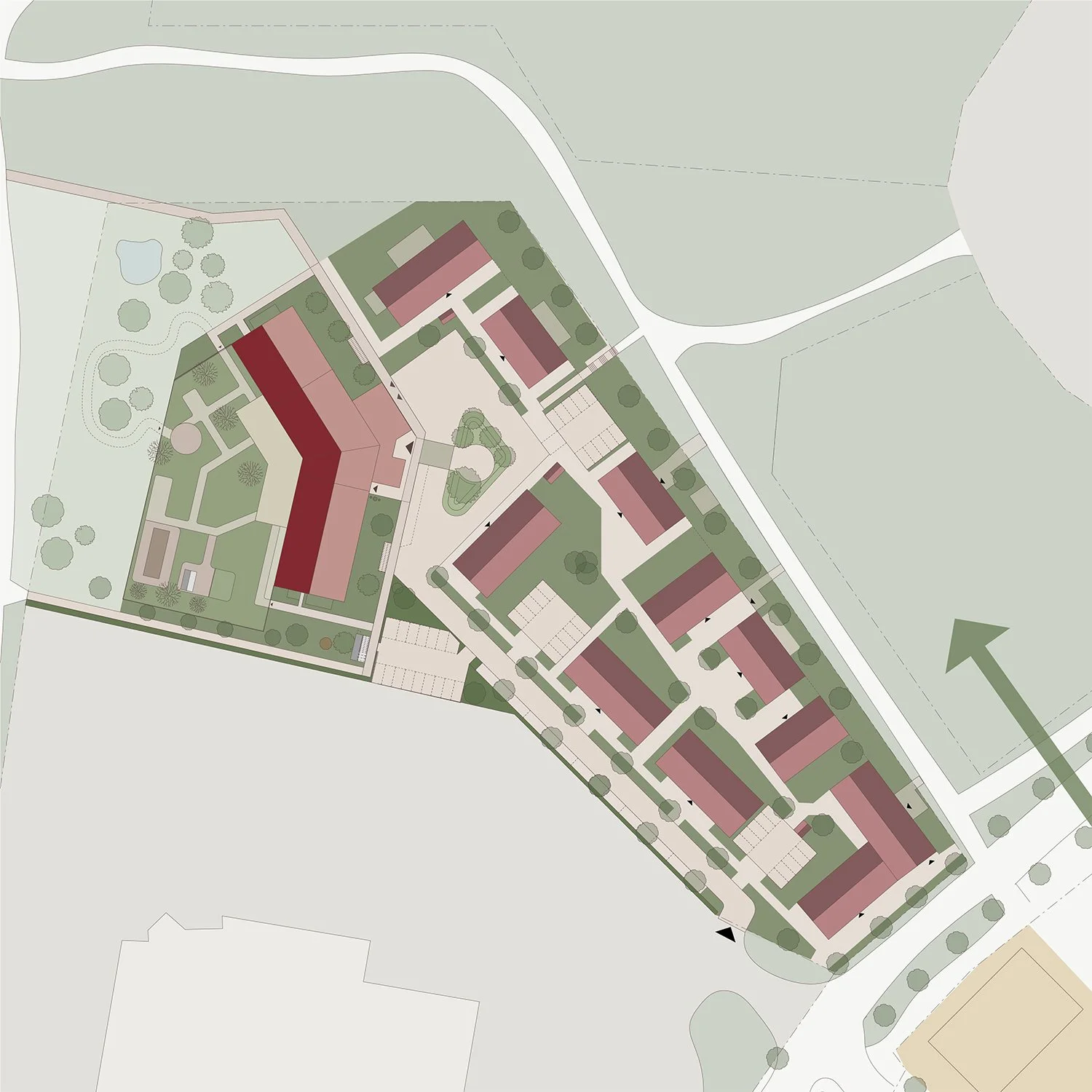 winroth arkitekter, planförutsättningar, park, natur, omgivning, stadsdel med rekreation