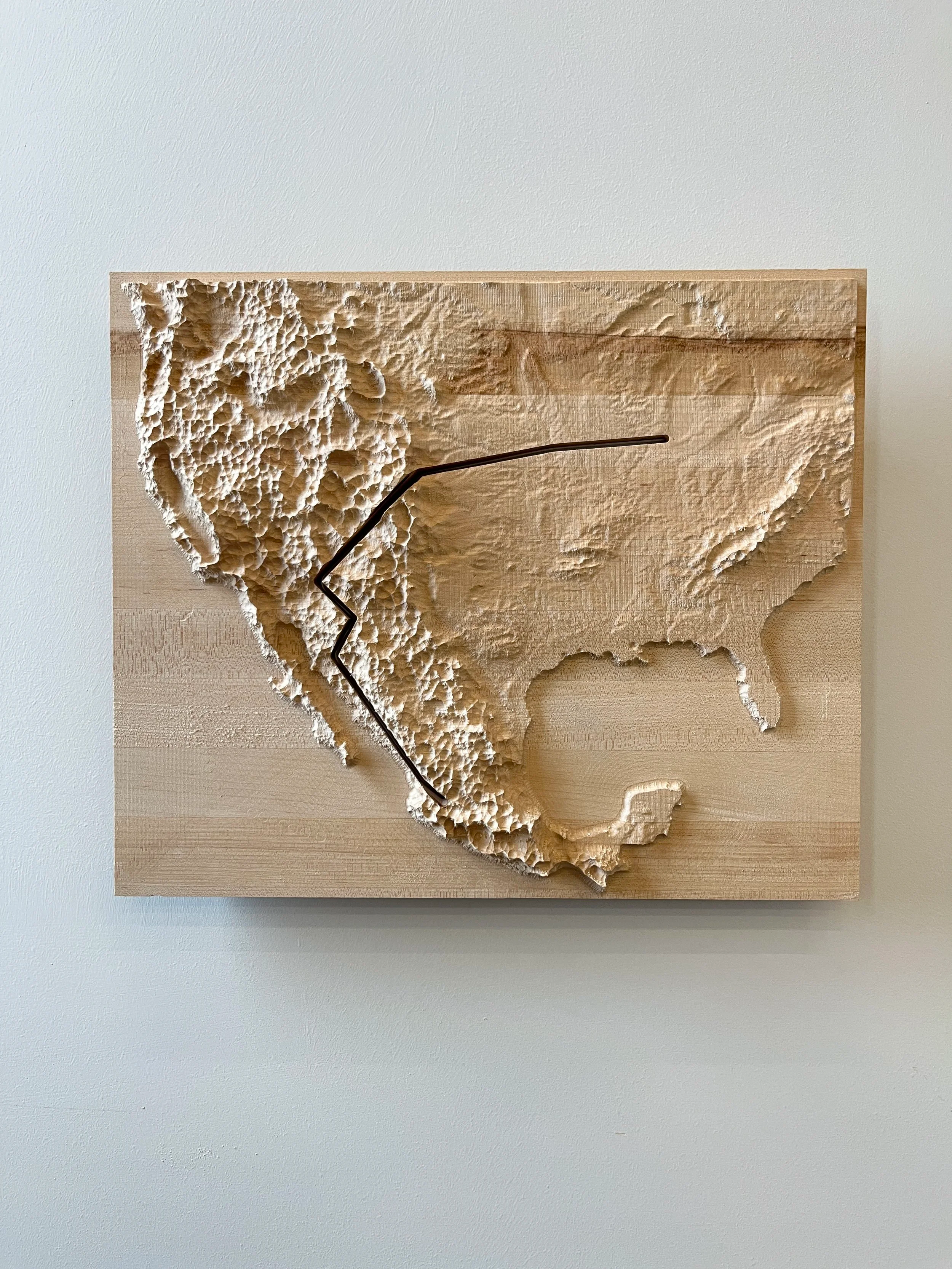 2611 - Relief CNC carving on reclaimed wood with programmable LED -  2025 [Available]