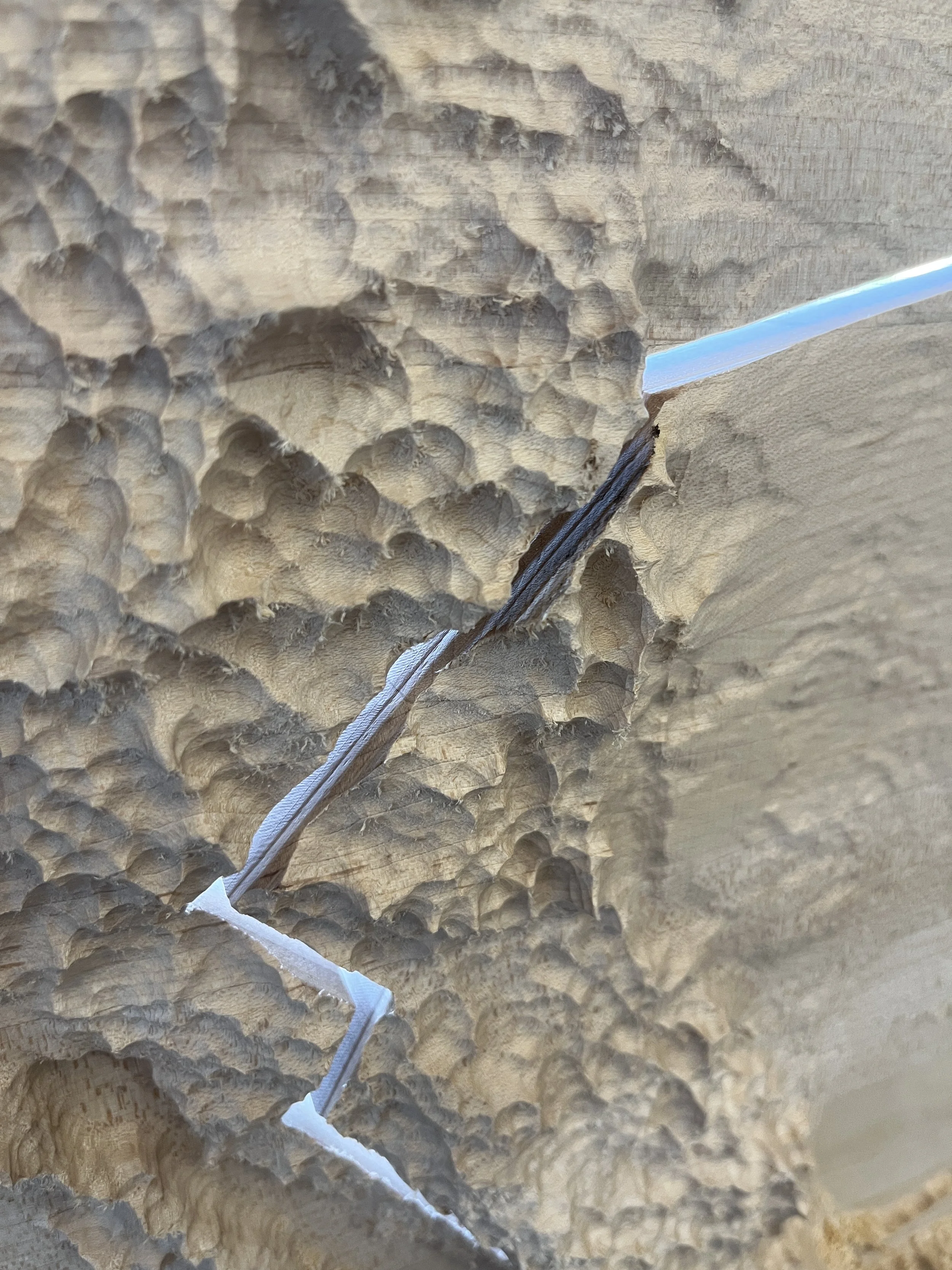 2611 (Detail) - Relief CNC carving on reclaimed wood with programmable LED - 2025