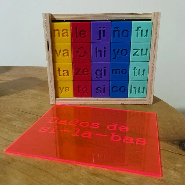 Dados de Silabas - Collaboration, 3D Printed & CNC Cut - 2021