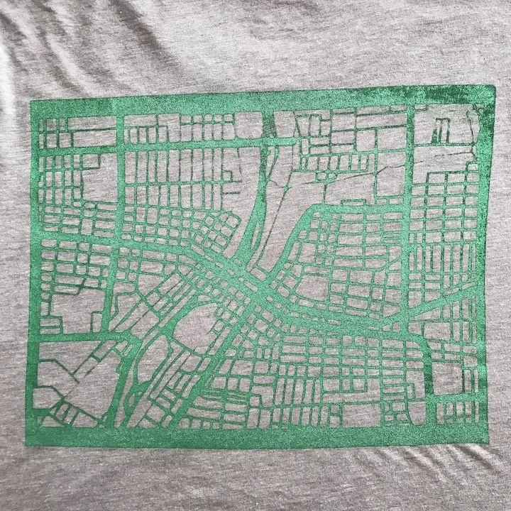 Aurora Map (Detail) - Screen Print & Vinyl Cut - 2021