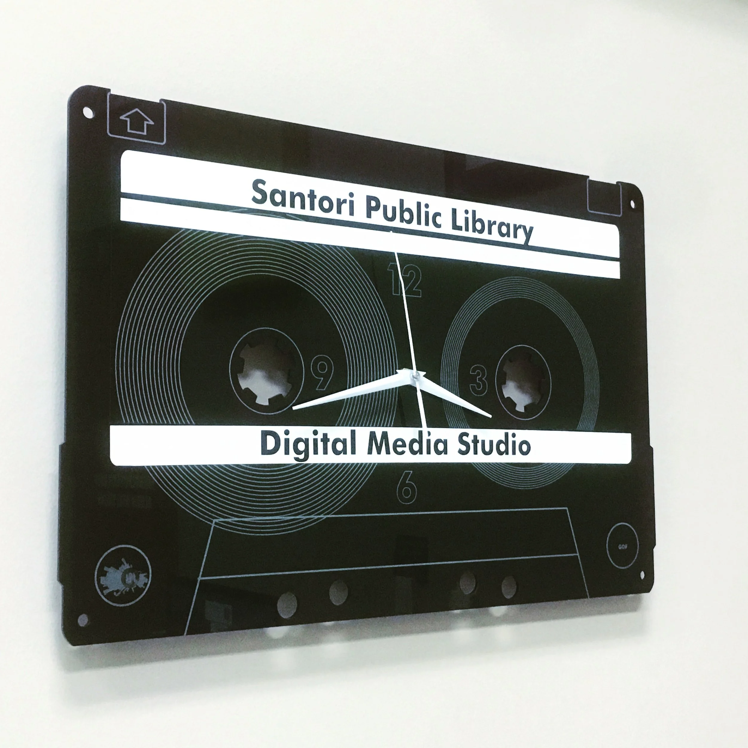 Cassette Clock - Laser Cut Acrylic - 2018