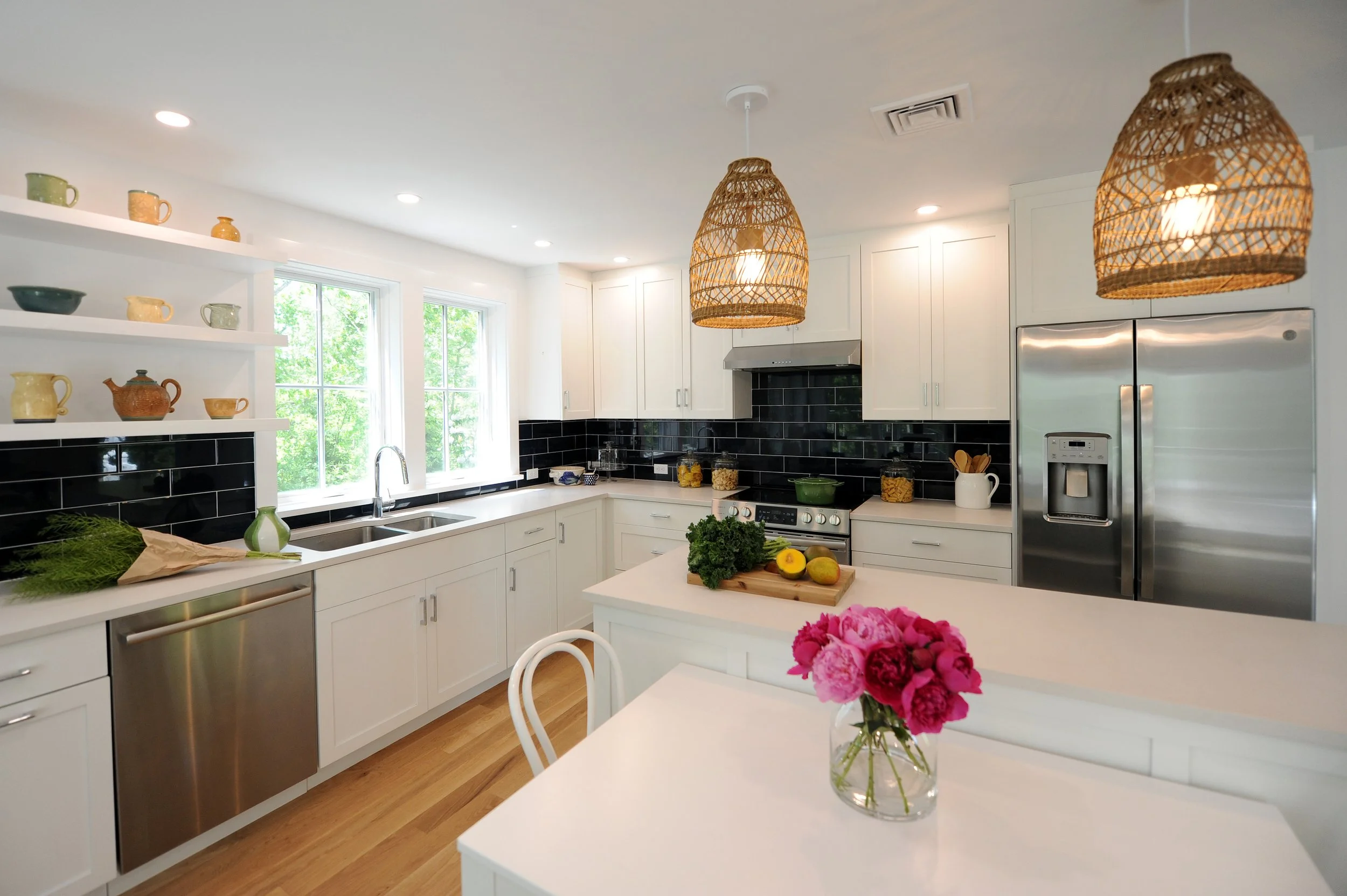 Salt Architecture, Highland Residence, Kitchen w/ Open Shelving 