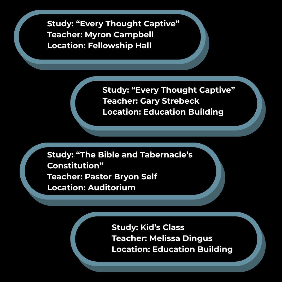 Looking for a way to connect and grow at Tabernacle? Join one of our Small Groups this morning at 9:45!