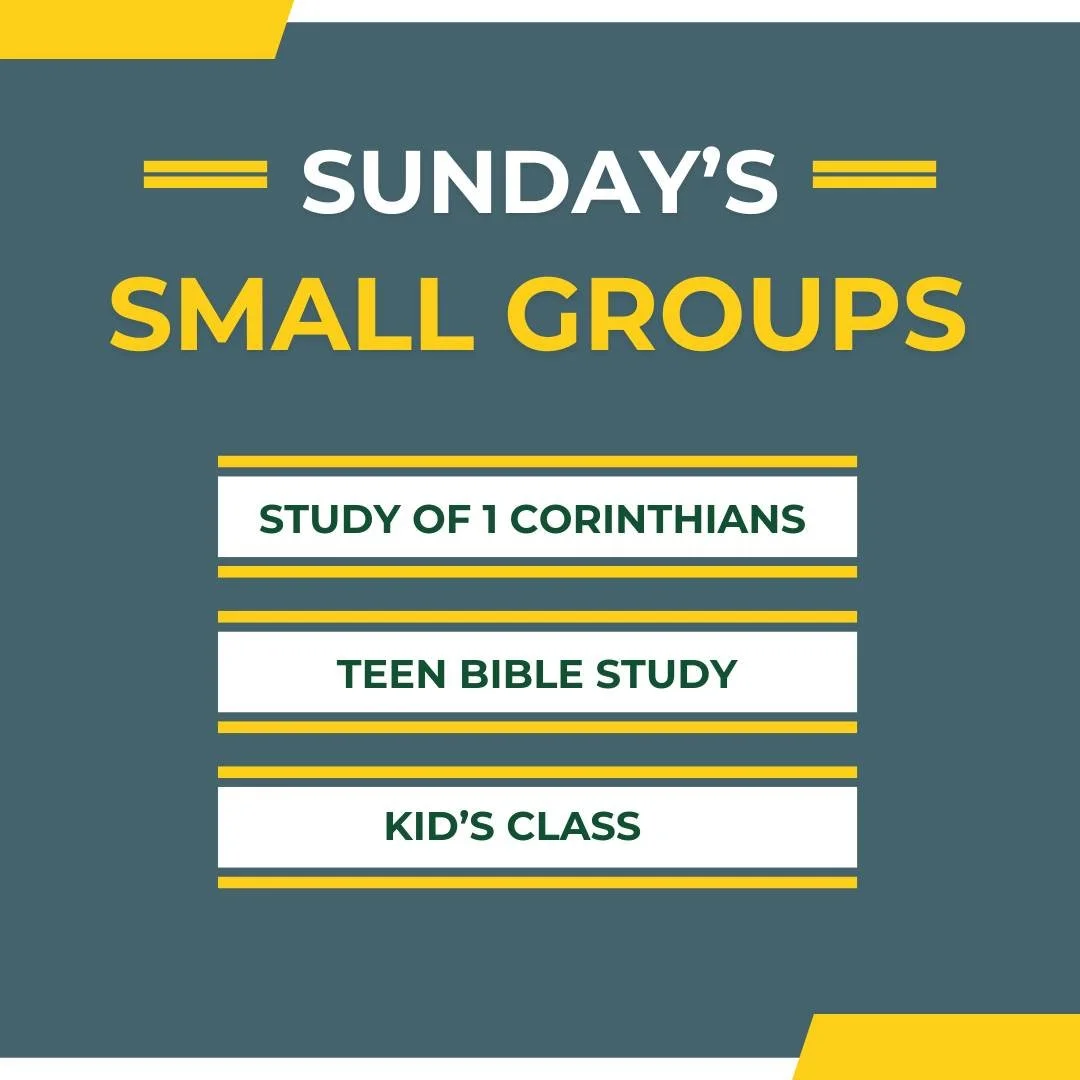 Feeling disconnected? Find your people in a small group! It's a place to build authentic friendships, grow in your faith, and do life together. Whether you're new or have been here a while, there's a group for you!
Sunday at 9:45 AM
Study of 1 Cor