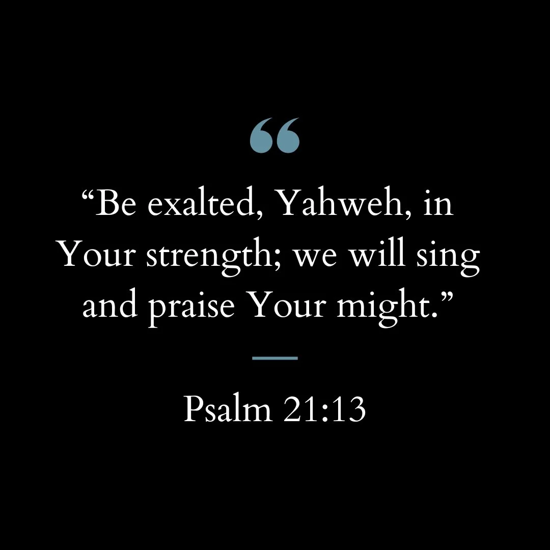 "Our relationship with God is not reliant on if we are strong. It's not reliant on if we are mighty. It's about His strength. It's about His might and us choosing to worship Him, to exalt Him, to lift Him up, to declare Him to others in our  lif