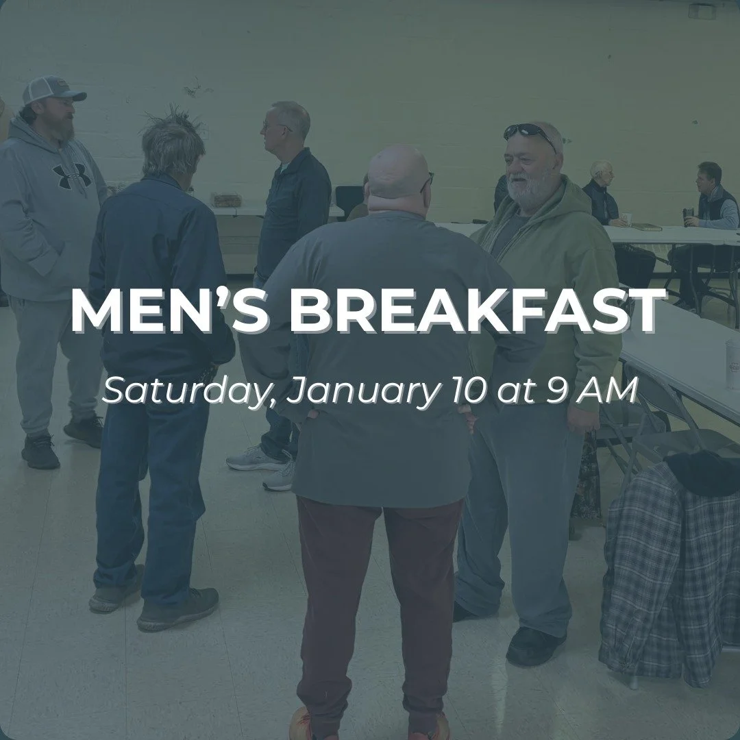 Men, come join us tomorrow morning at 9 in the Fellowship Hall for some great food, community, and a study of God's Word!